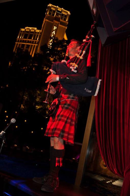 Roddy piping on stage in Las Vegas