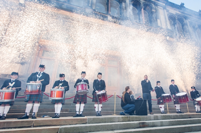 Pipeband and Fireworks